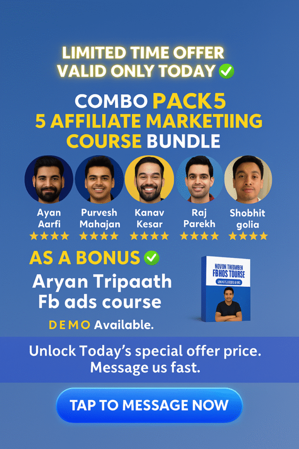 🔥 COMBO PACK 5 – ULTIMATE AFFILIATE MARKETING COURSE BUNDLE 🔥